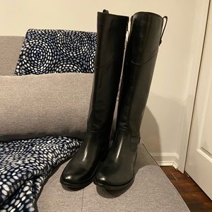 SOLD Frye Melissa Button Black Leather Boots 8 1/2